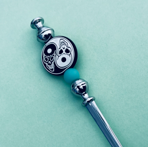 Ying Yang Skulls Letter Opener Glow in the Dark