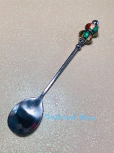 Beaded appetizer spoon #AS4