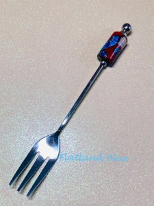 Beaded appetizer fork #AF3