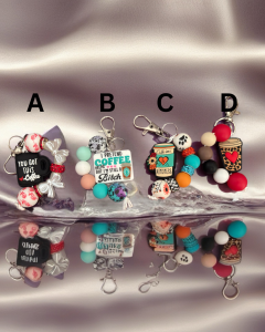 Half heart silicone keychain