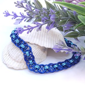 Blue Ocean Helm Weave Bracelet
