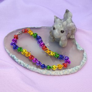 Vibrant Rainbow Barrel Bracelet