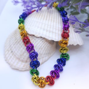 Vibrant Rainbow Barrel Bracelet