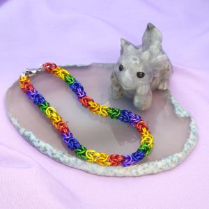 Radiant Rainbow Byzantine Bracelet