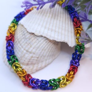 Radiant Rainbow Byzantine Bracelet