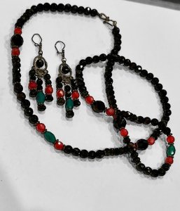 Black Beaded Necklace