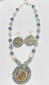 Handpainted Necklace Set