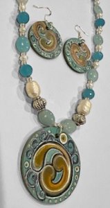 Handpainted Necklace Set