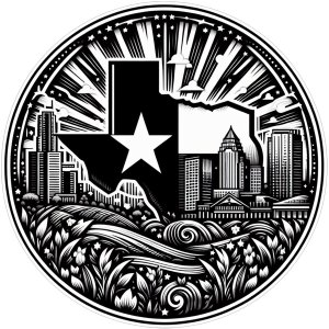 Texas Themed Slate Coasters, Set of 4