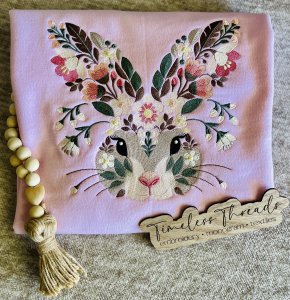 Floral rabbit sweatshirt