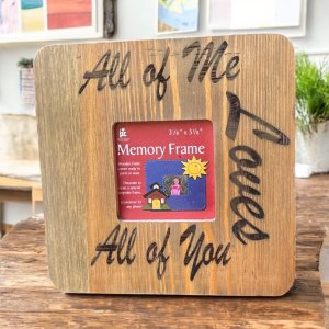 Title: "All of Me Loves All of You" Wooden Keepsake Frame – A Heartfelt Touch for Cherished Memories!