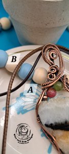 Druzy Zebra Agate A2 Wire Wrapped Pendant