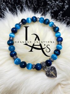 Aqua Cats Eye and Blue Tiger Eye