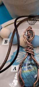 Labradorite A1 Copper Wire Wrapped Pendant