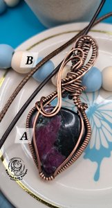 Black Ruby Zoiste Wire Wrapped Pendant