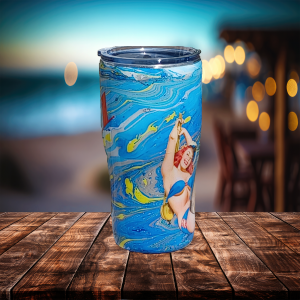 Sailor’s Sweetheart | Retro Nautical Pin-Up Tumbler