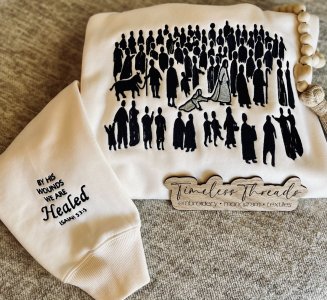 Embroidered sweatshirt-“Healed”