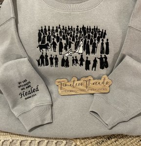 Embroidered sweatshirt-“Healed”