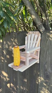 Outdoor mini Adirondack chair for flowers or corn