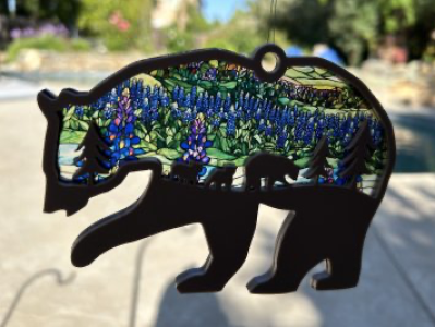 Black bear sun catcher