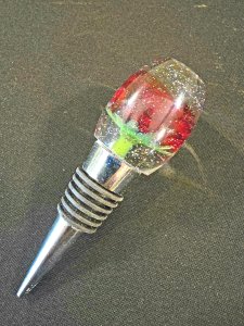 Epoxy Rose Wine Stopper