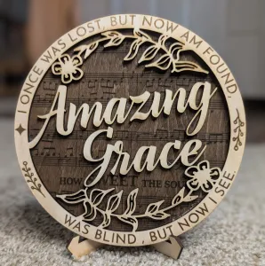 6x6 Amazing Grace sign