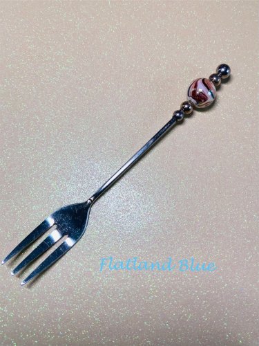 Beaded appetizer fork #AF5