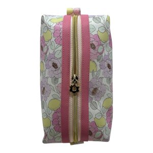 Citrus Blossom: Floral and Lemon Print Toiletry Bag