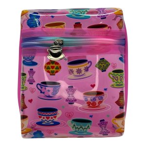 Colorful Cup Collection: Fun Pink Teacup Toiletry Bag
