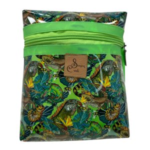 Reptile Rendezvous zip pouch I Boxy Toiletry Bag, Makeup Bag, Cosmetic Bag, Travel Bag Organizer, accessory zipper pouch, notions pouch