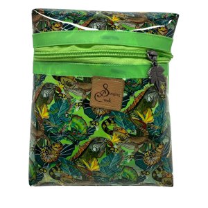 Reptile Rendezvous zip pouch I Boxy Toiletry Bag, Makeup Bag, Cosmetic Bag, Travel Bag Organizer, accessory zipper pouch, notions pouch