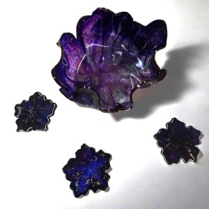 Handmade Resin Bowl with coasters