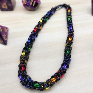 Midnyte Rainbow Byzantine Bracelet