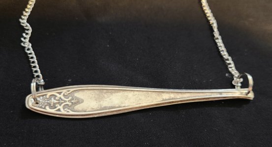 SILVERWARE HANDLE PENDANT WITH CHAIN