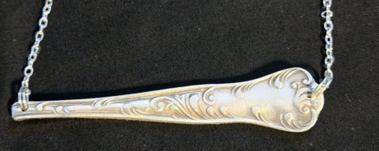 Silverware Bar Pendant Swirls