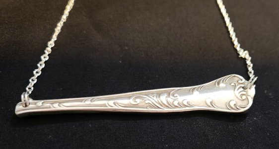 Silverware Bar Pendant Swirls