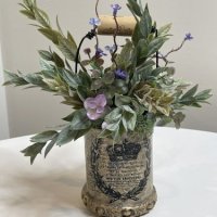 True Love Crown - Greens and Purple Blossoms