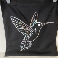 Hummingbird - Black 15x16