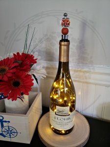 Your Crazy is Showing Design Wine Stopper, Silicone Beaded Bottle Stopper, Wine Accessory, Wine Enthusiast Gift, Handmade