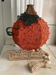 Free Standing Lace Pumpkin