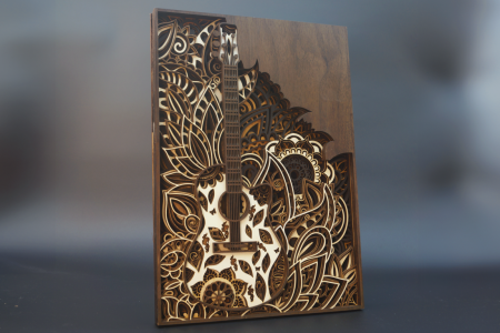 The Still Resonance - A Harmonious Blend of Walnut and Birch Acoustic Guitar