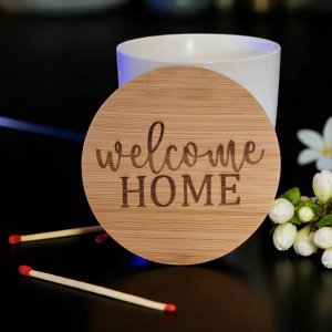 White Sage & Lavender 8 OZ Ceramic Hand Poured Soy  "Welcome Home" Candle