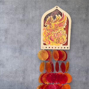 Phoenix Rising Wind Chime – Handmade Elemental Art for Your Space