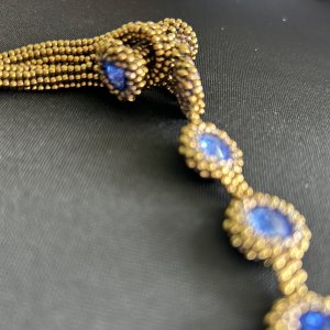 Cobalt Blue Australian Genuine Crystal Beaded Necklace