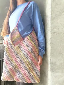 Sunset Dreams Wheat Stitch Market Bag