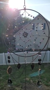 Spider Web Suncatcher with Black Widow