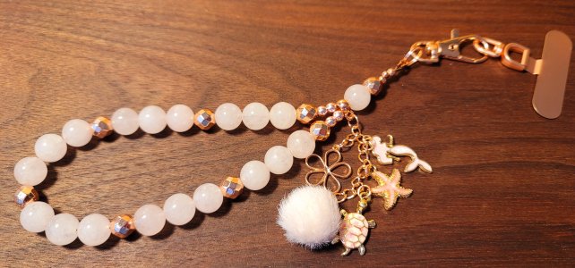 Rose Quartz Phone Wristlet