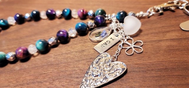 Galaxy Tiger Eye Phone Wristlet