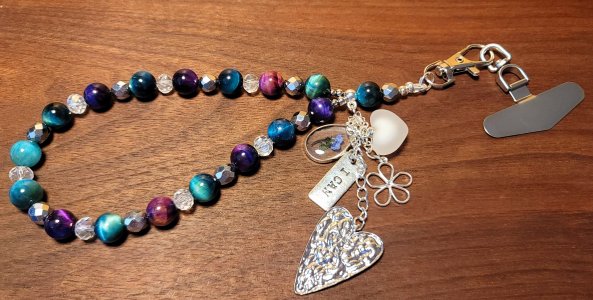 Galaxy Tiger Eye Phone Wristlet