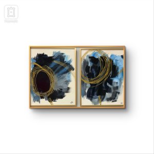 Midnight Swirls in Gold